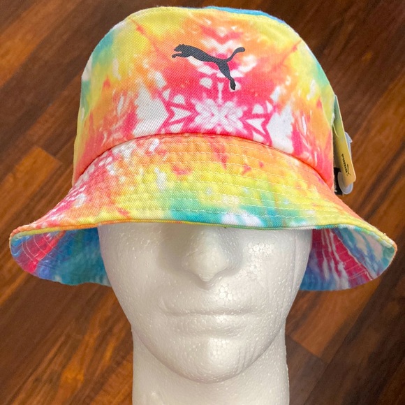 PUMA Tie Dye Bucket Hat Rainbow - Picture 1 of 8